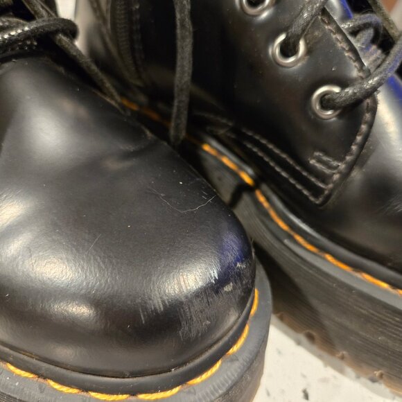 Jadon Boot Smooth Leather Platforms BLACK SIZE 7 WOMENS - Picture 9 of 14